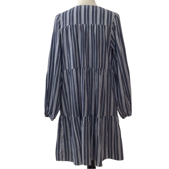 Old Navy Striped Tiered Long Sleeve Dress  Size M - Picture 2 of 7